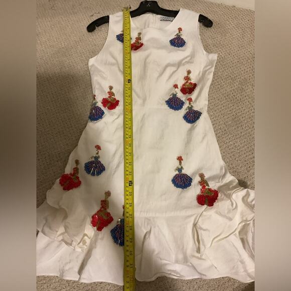 Tanya Taylor Lula Beaded Sequin Embroidered Dress Size 4 Multi Colored - Picture 14 of 15